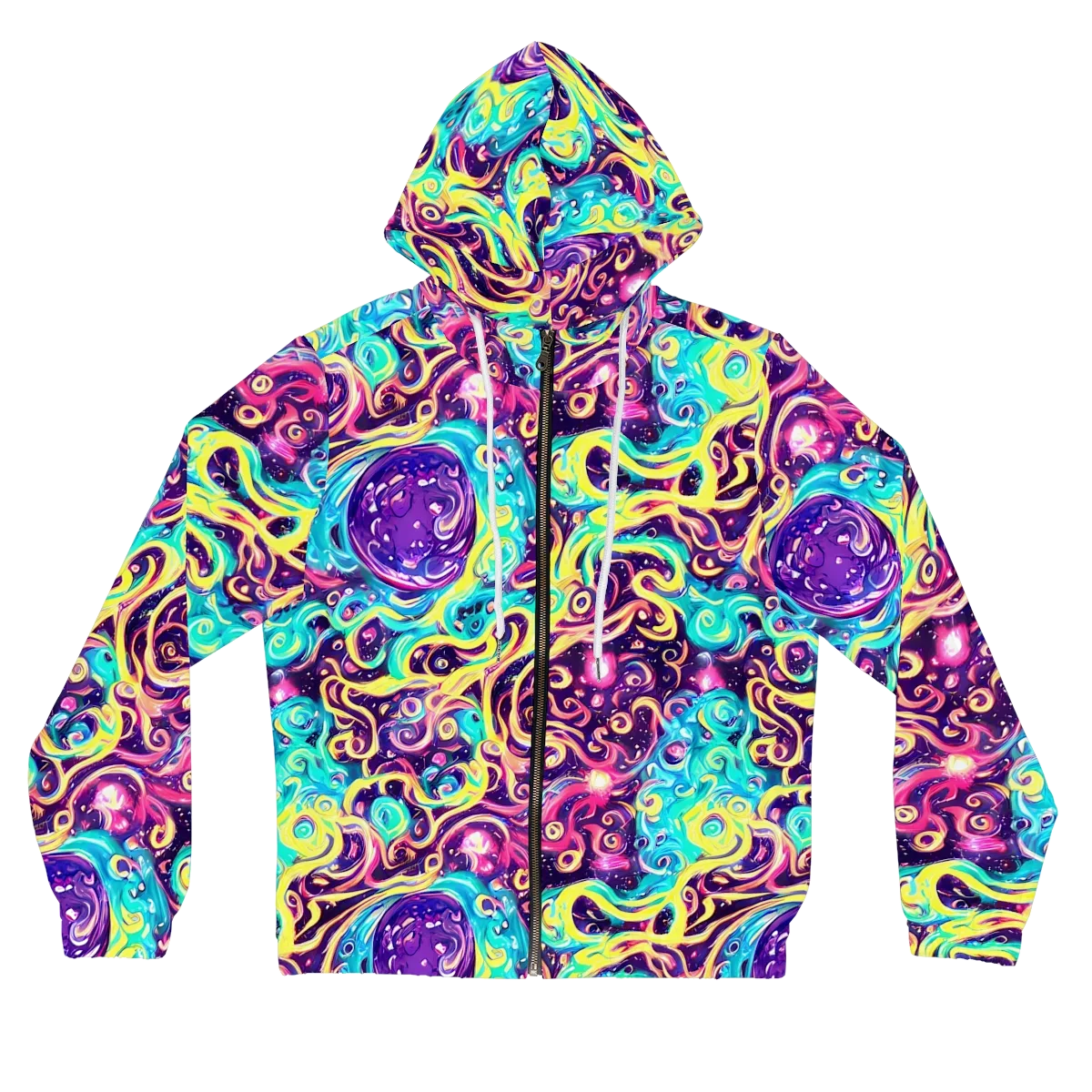 Candy Nebula on Women's Full-Zip Hoodie — Front