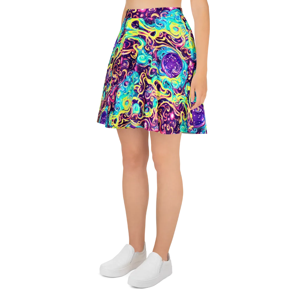 Candy Nebula on Skater Skirt — Left