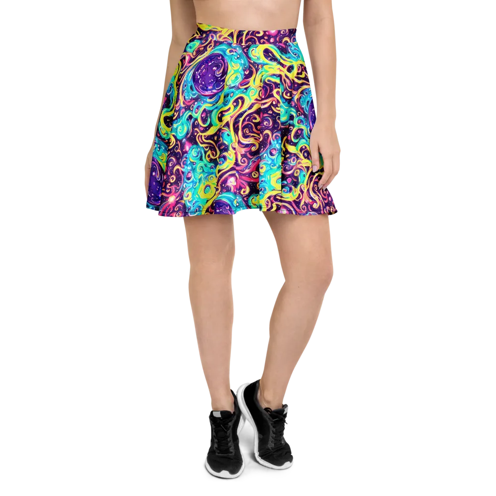 Candy Nebula on Skater Skirt — Front