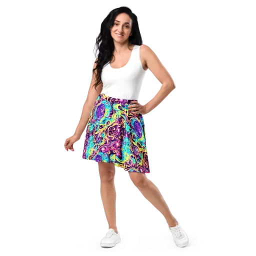 Candy Nebula on a Skater Skirt