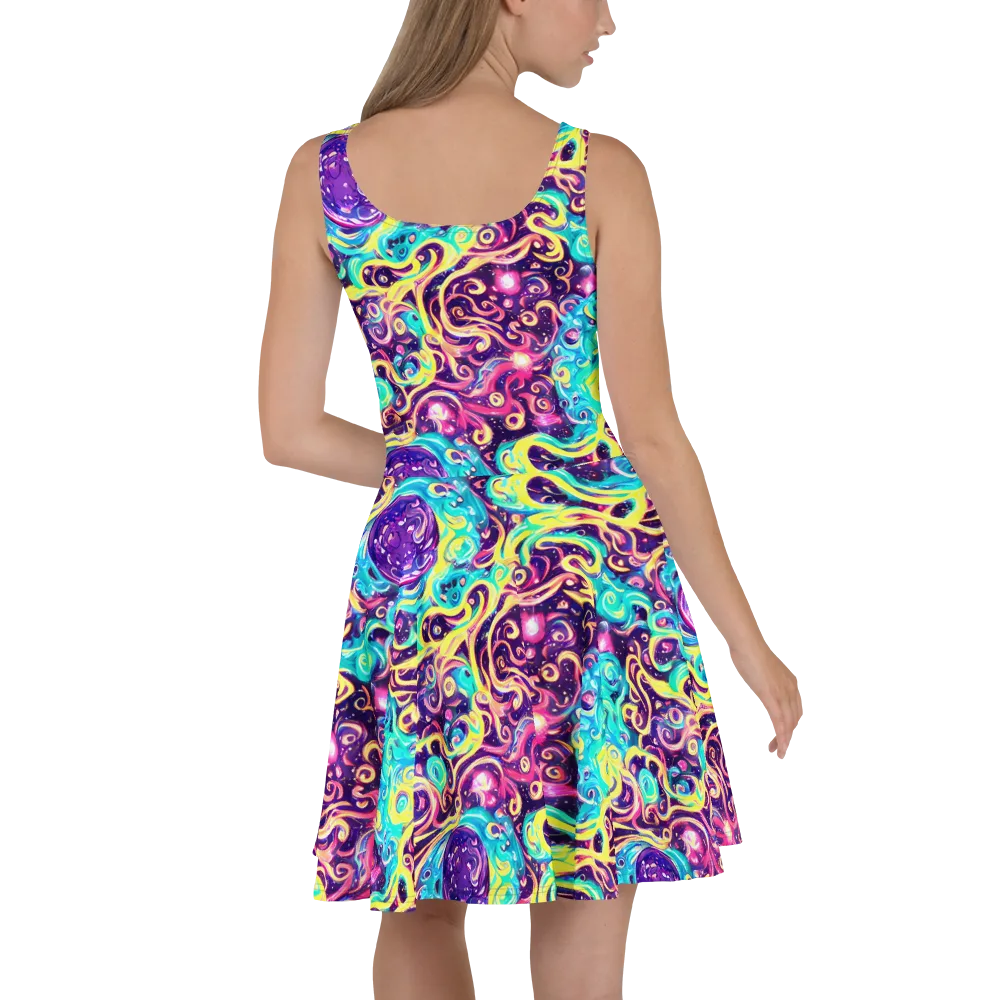 Candy Nebula on Skater Dress — Back