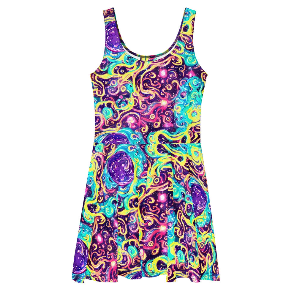 Candy Nebula on Skater Dress — Front