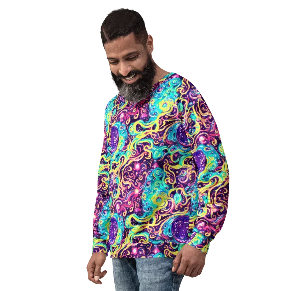 Candy Nebula on Sweatshirt — Left Front