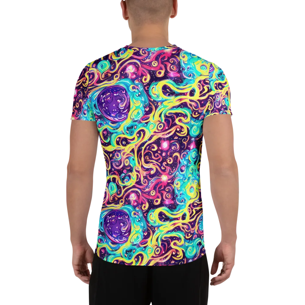 Candy Nebula on Men's Athletic T-Shirt — Back