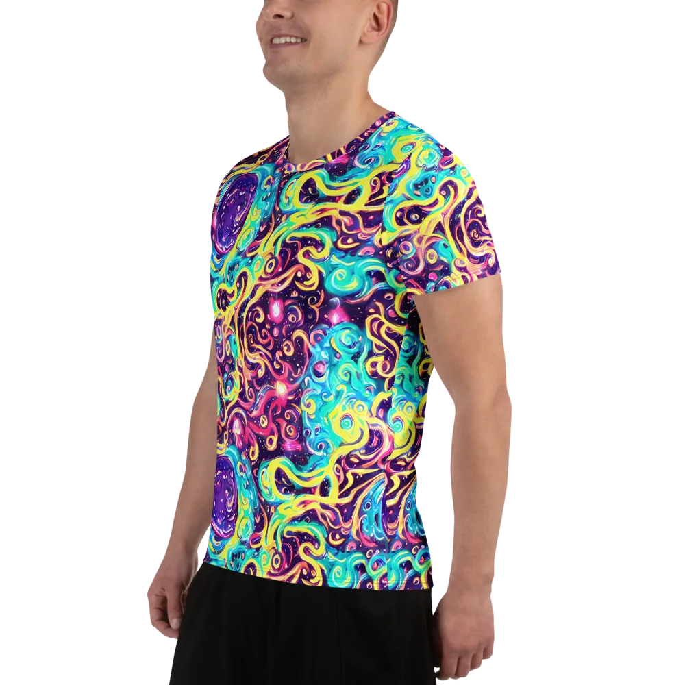 Candy Nebula on Men's Athletic T-Shirt — Left