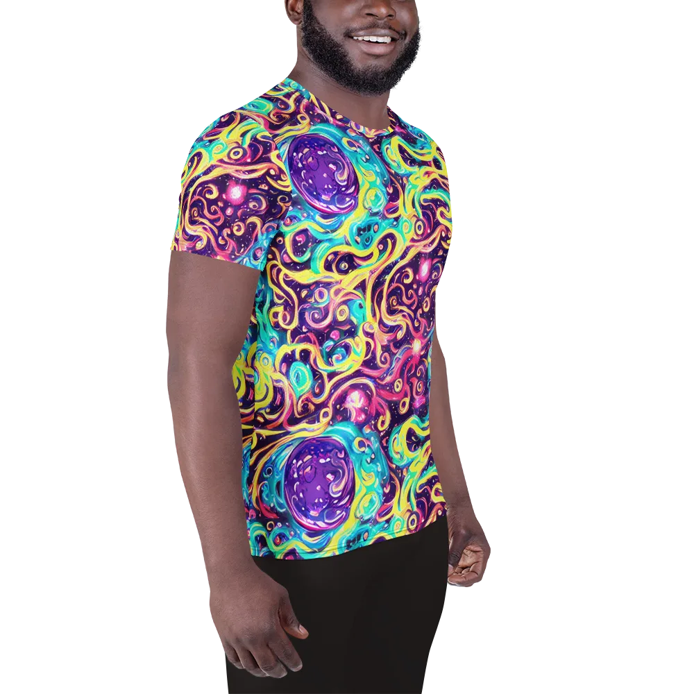 Candy Nebula on Men's Athletic T-Shirt — Right