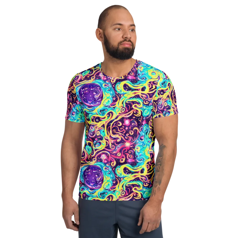 Candy Nebula on Men's Athletic T-Shirt — Front