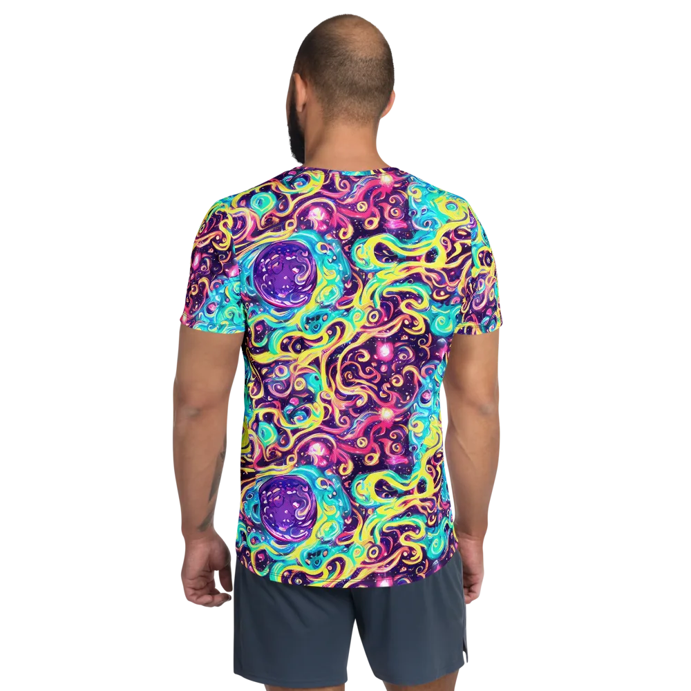 Candy Nebula on Men's Athletic T-Shirt — Back