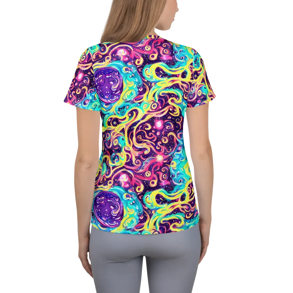 Candy Nebula on Women's Athletic T-Shirt — Back