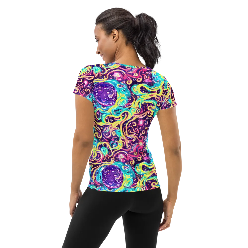 Candy Nebula on Women's Athletic T-Shirt — Back