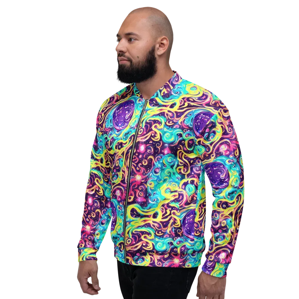 Candy Nebula on Bomber Jacket — Left