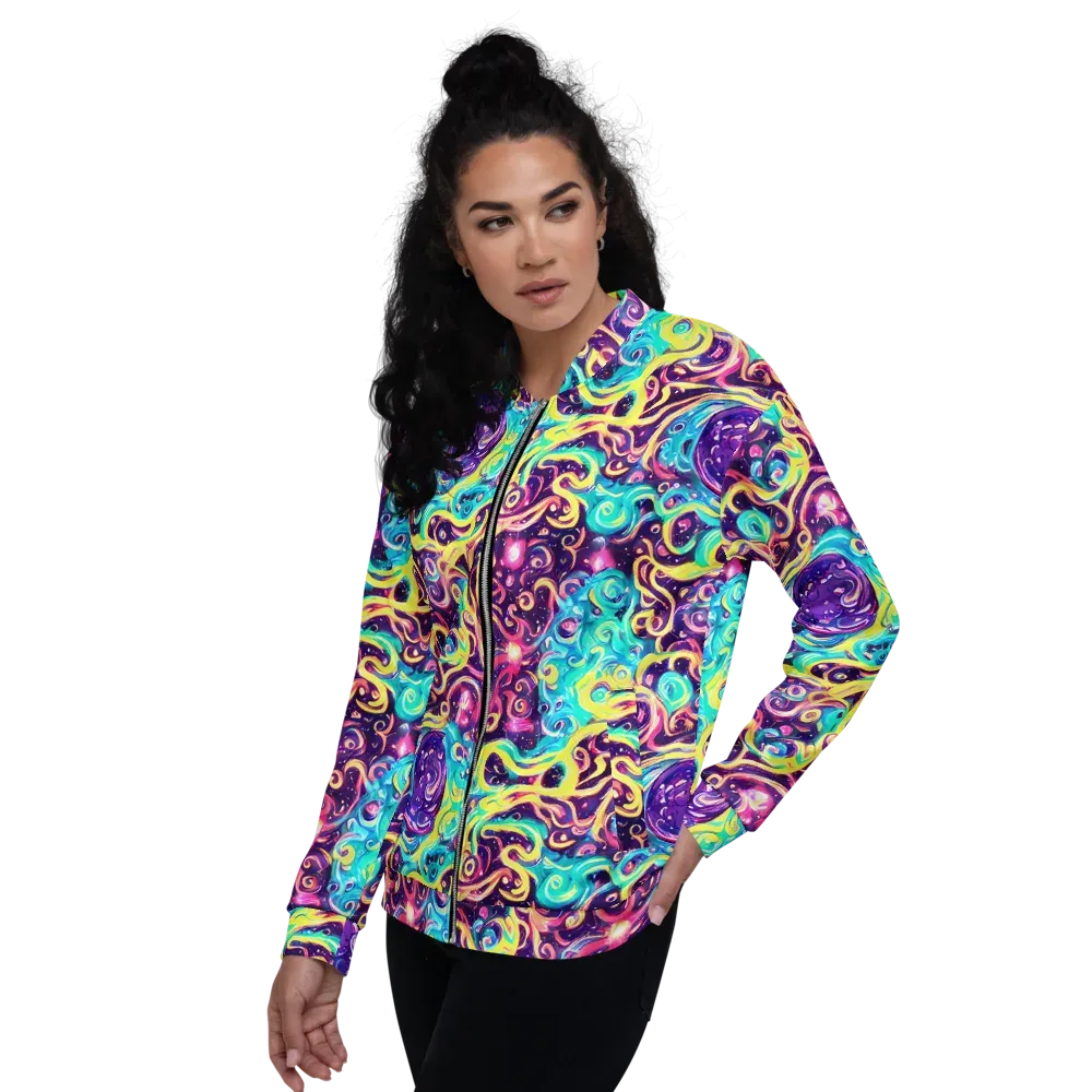 Candy Nebula on Bomber Jacket — Left