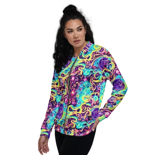 Candy Nebula on a Bomber Jacket