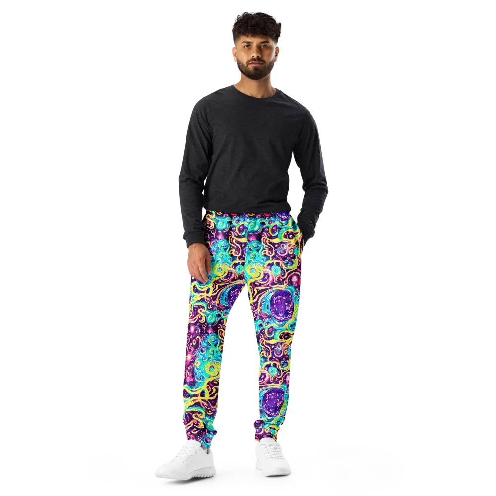 Candy Nebula on Men's Joggers — Front