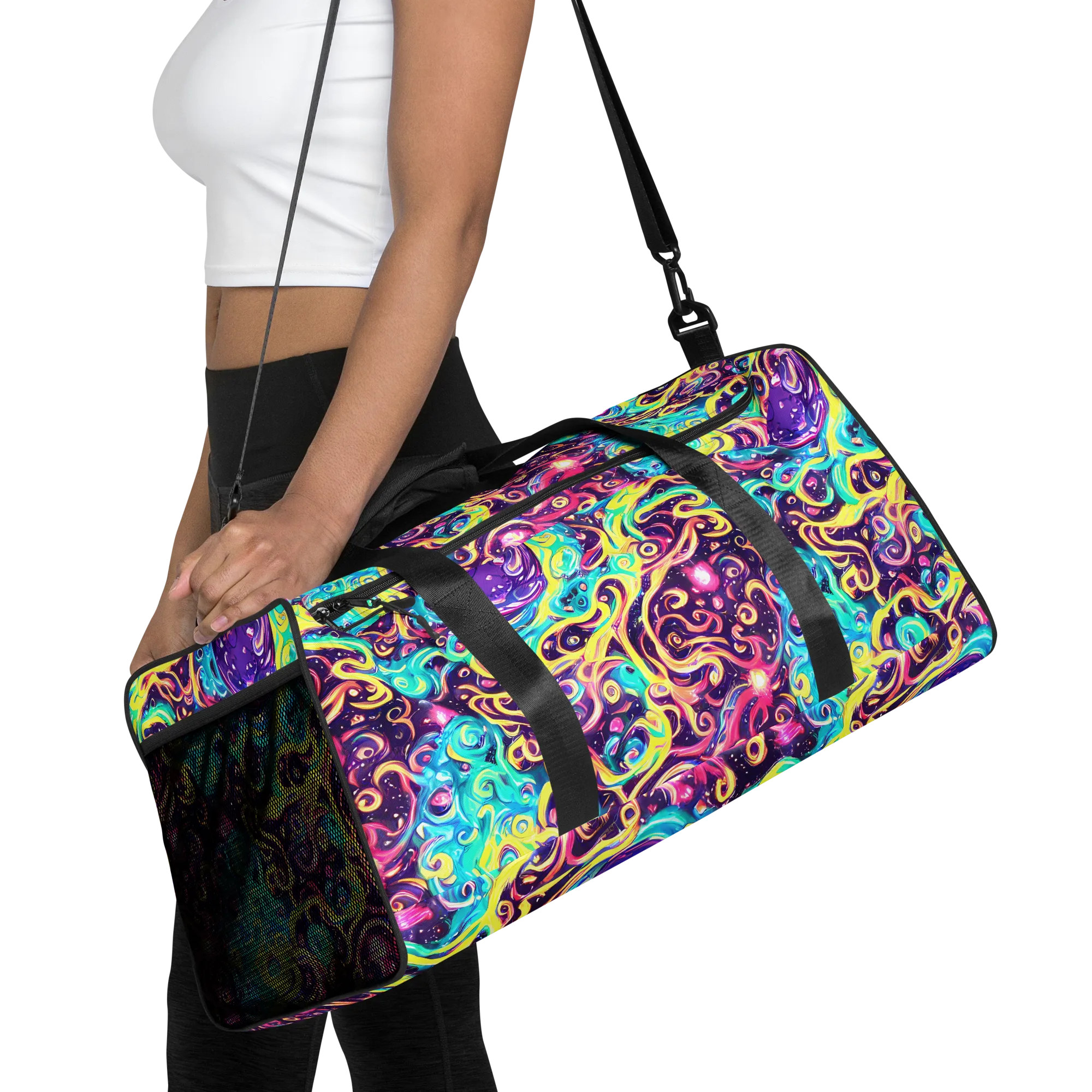 Candy Nebula on Duffle Bag — Front