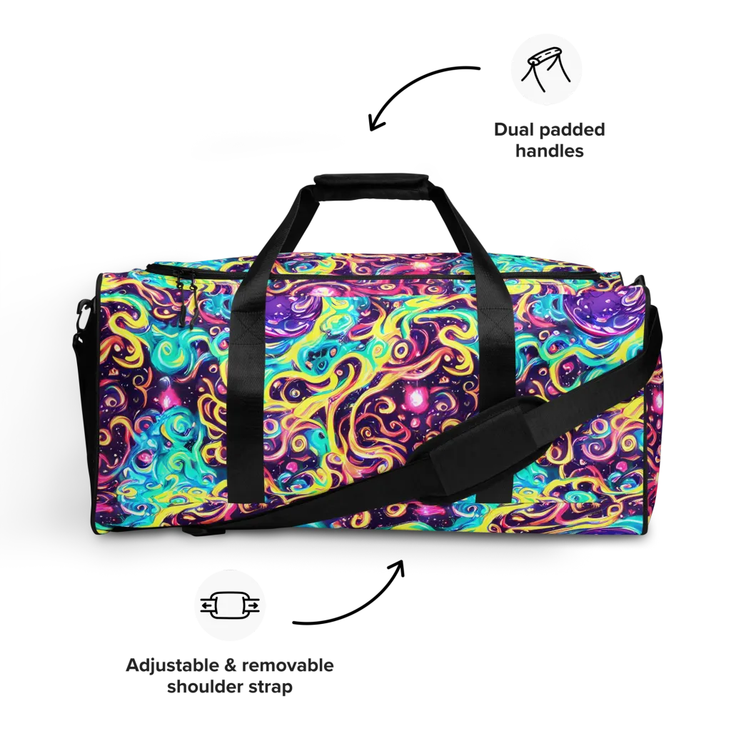 Candy Nebula on Duffle Bag — Front