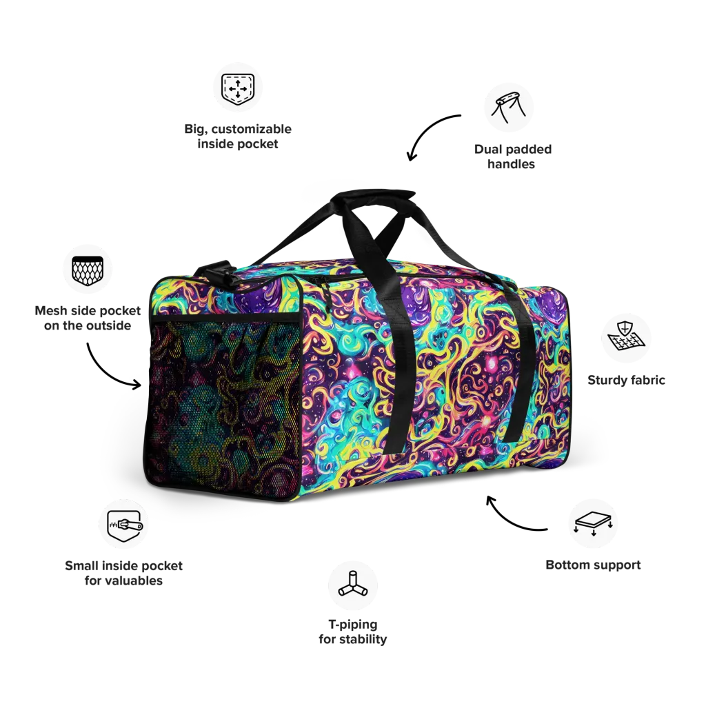 Candy Nebula on Duffle Bag — Right Front