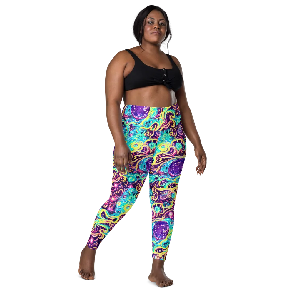 Candy Nebula on Leggings with Pockets — Front
