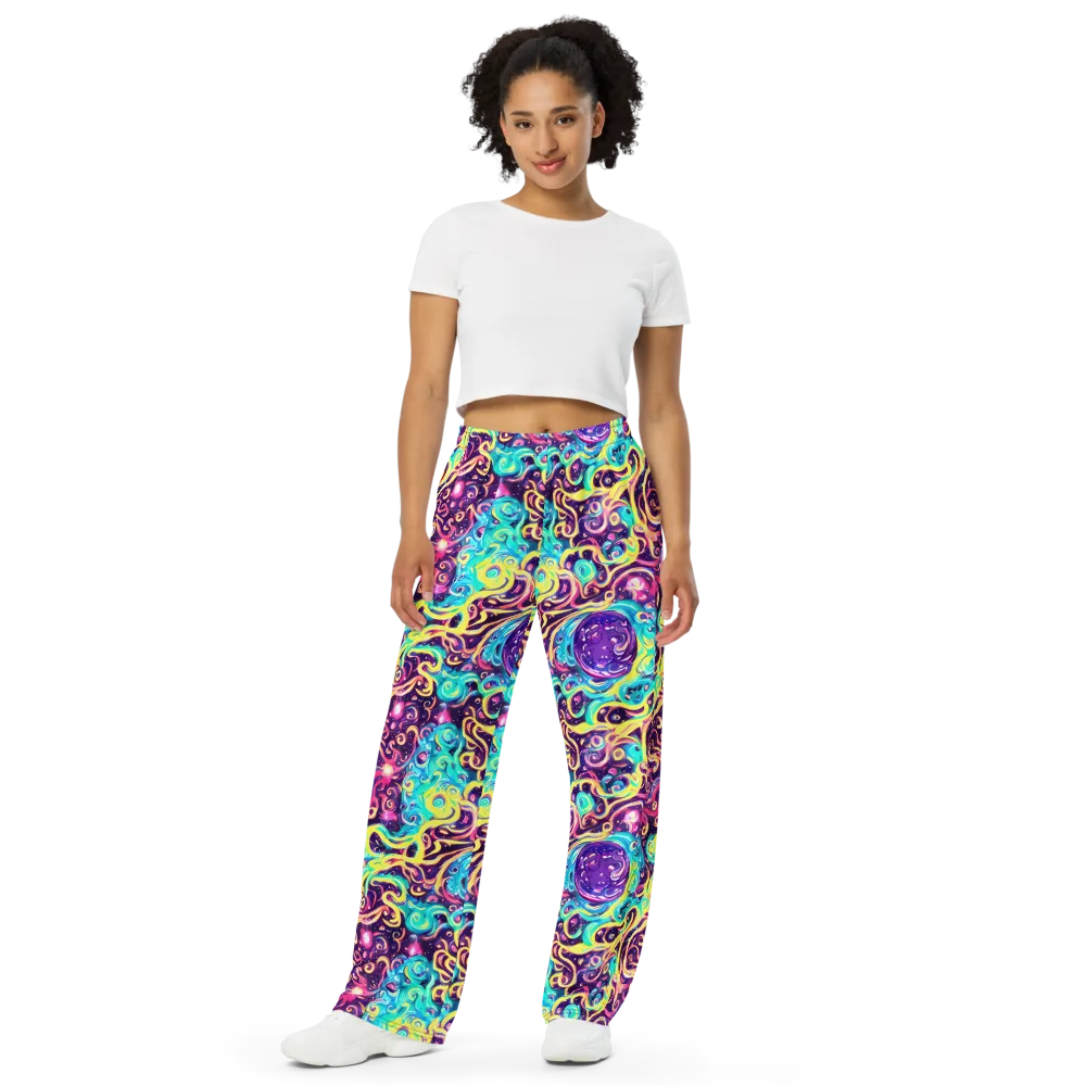 Candy Nebula on Wide-Leg Pants — Front