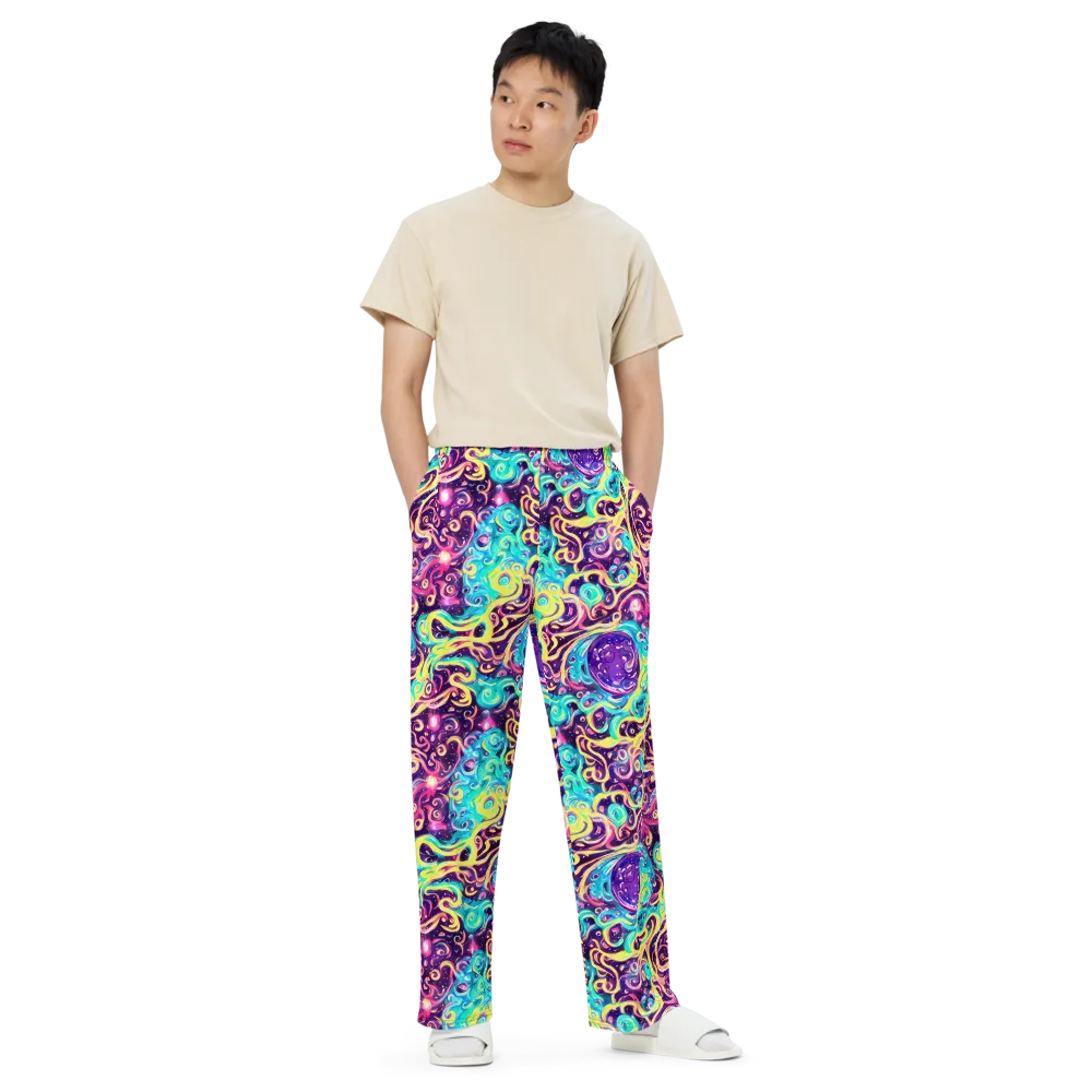 Candy Nebula on Wide-Leg Pants — Front