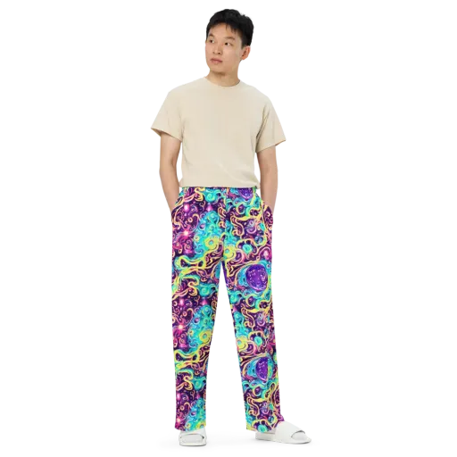 Candy Nebula on a Wide-Leg Pants