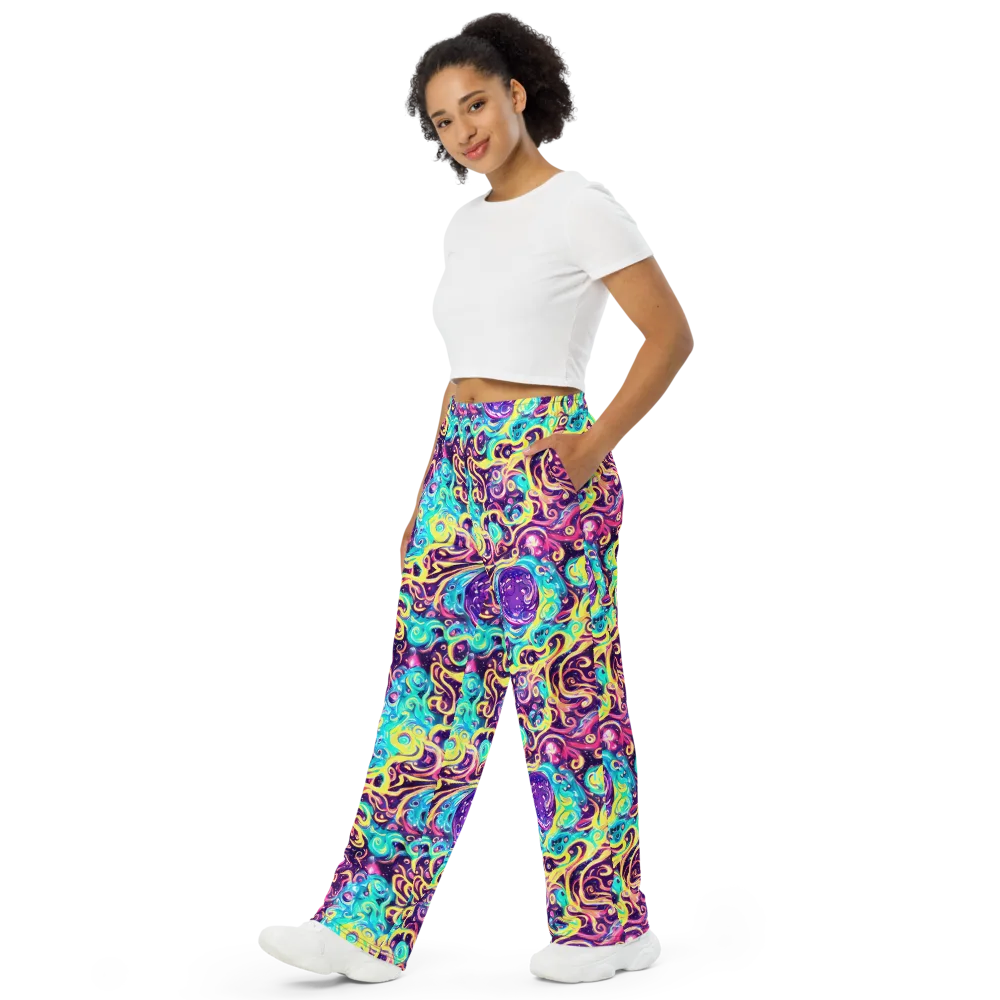 Candy Nebula on Wide-Leg Pants — Left Front