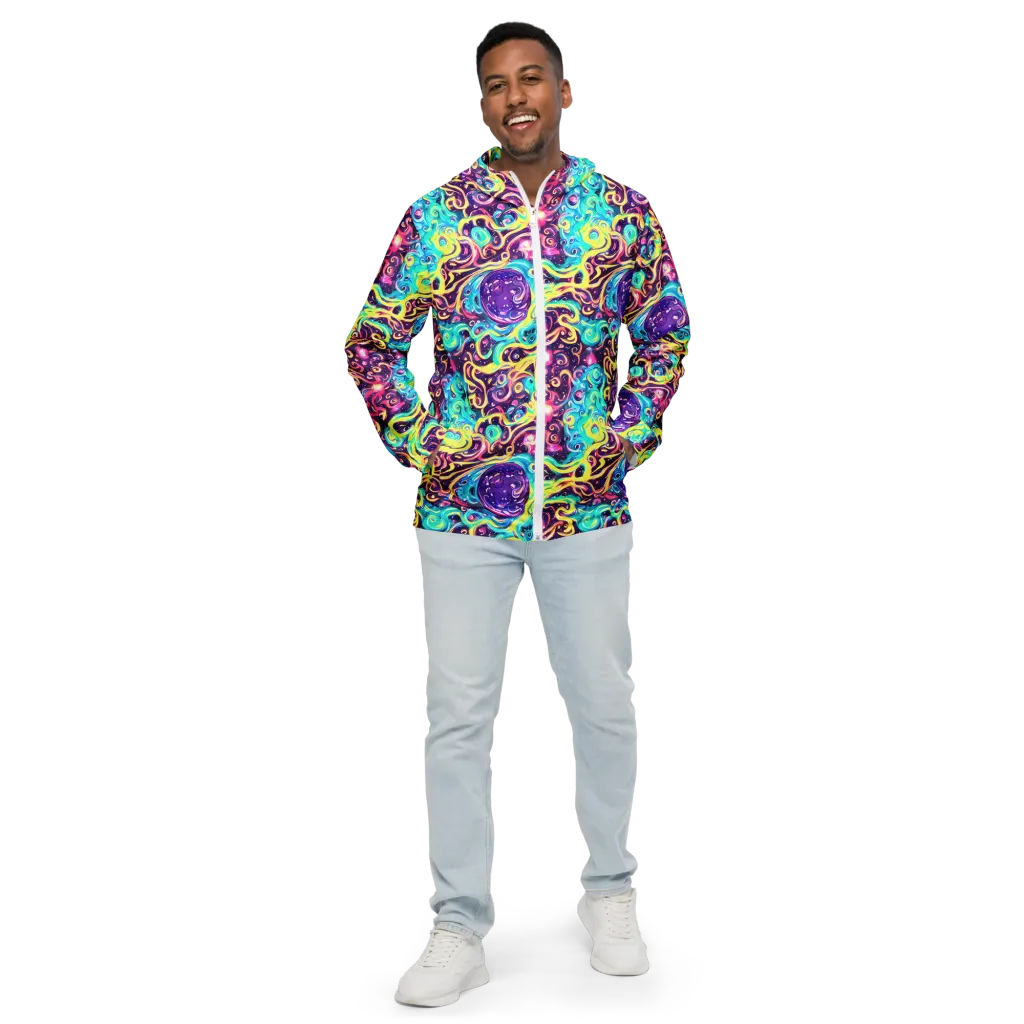 Candy Nebula on Men's Windbreaker — Front