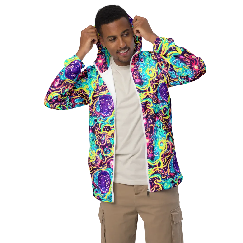 Candy Nebula on Men's Windbreaker — Front