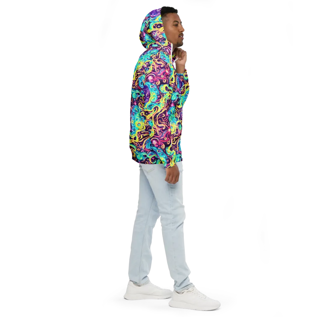Candy Nebula on Men's Windbreaker — Right