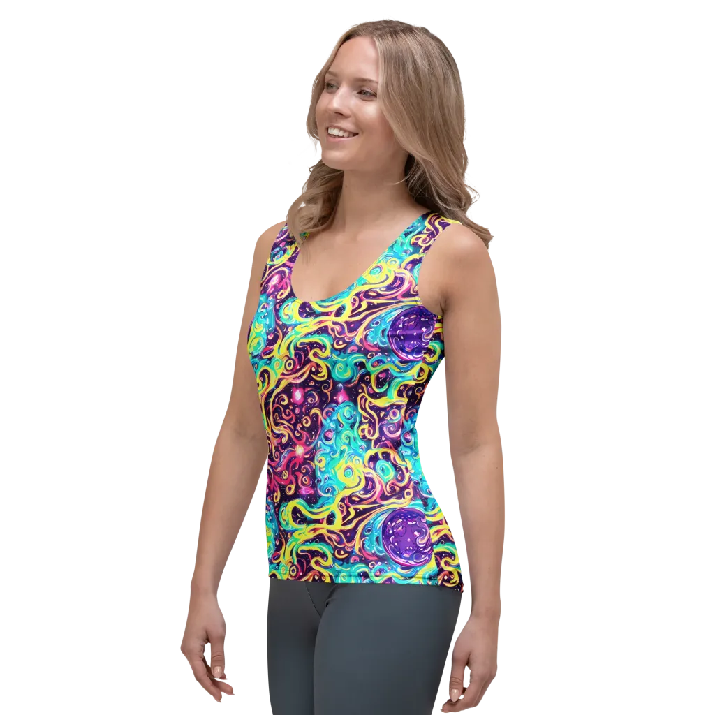 Candy Nebula on Women's Tank Top — Left Front