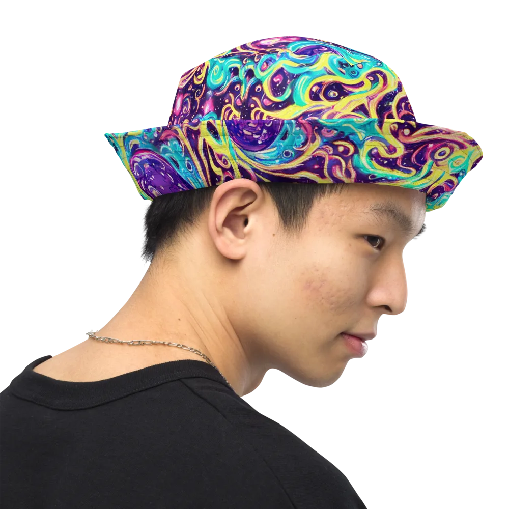 Candy Nebula on Reversible Bucket Hat — Right Outside