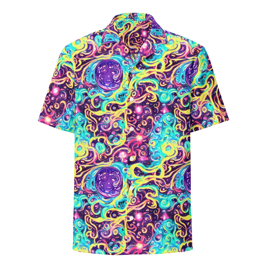 Candy Nebula on Button Shirt — Front