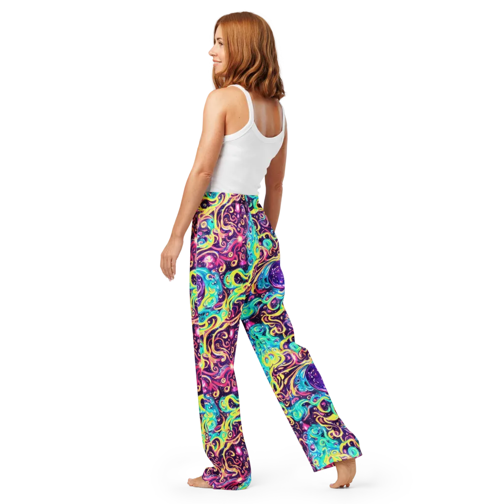Candy Nebula on Women's Pajama Pants — Back
