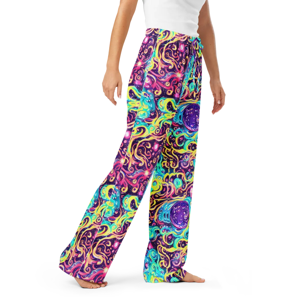 Candy Nebula on Women's Pajama Pants — Right Front