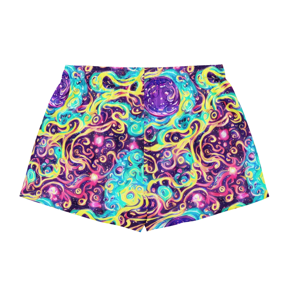 Candy Nebula on Women's Pajama Shorts — Back