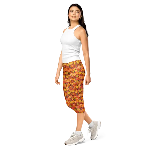 Ember Ginkgo on a Capri Leggings