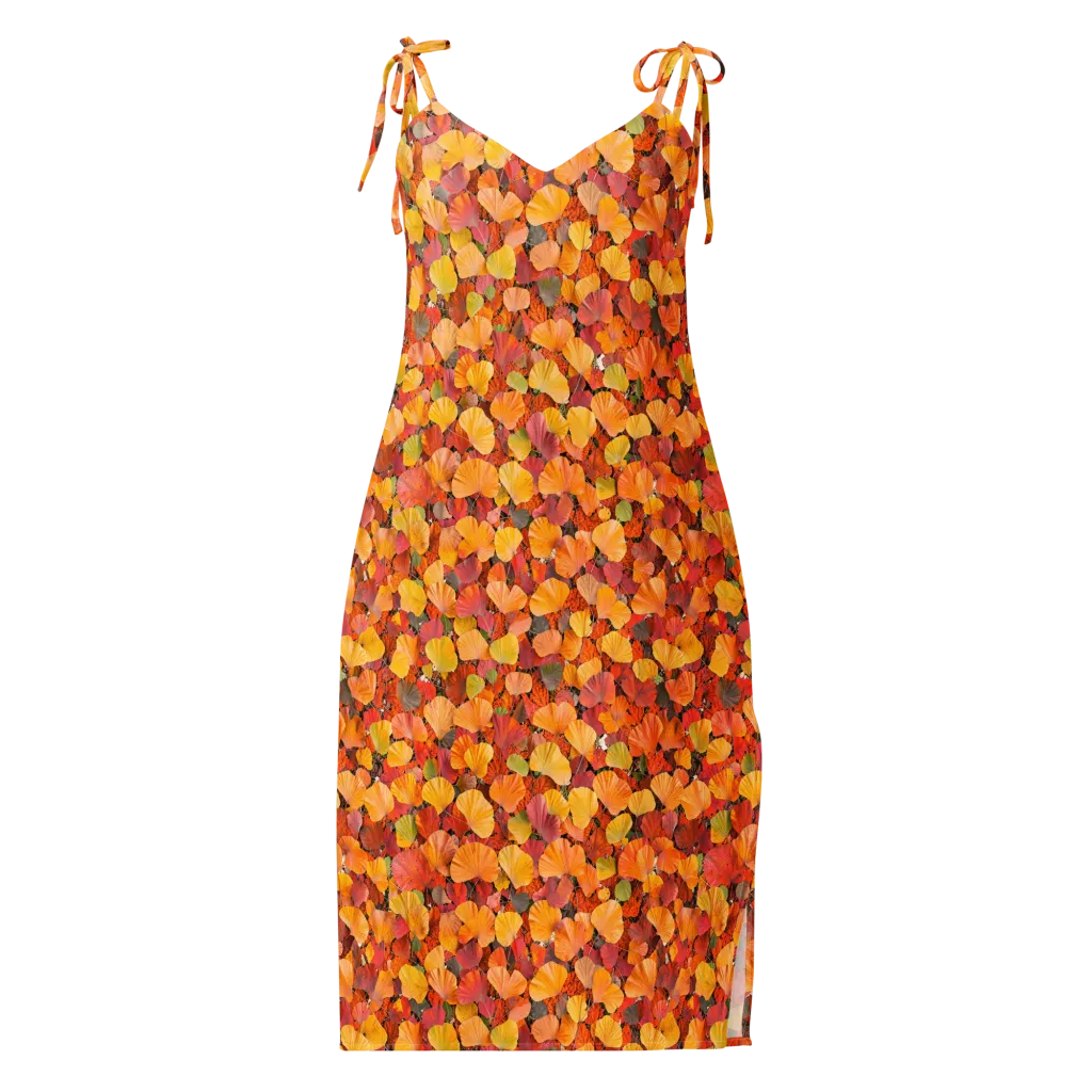 Ember Ginkgo on Slip Dress — Front