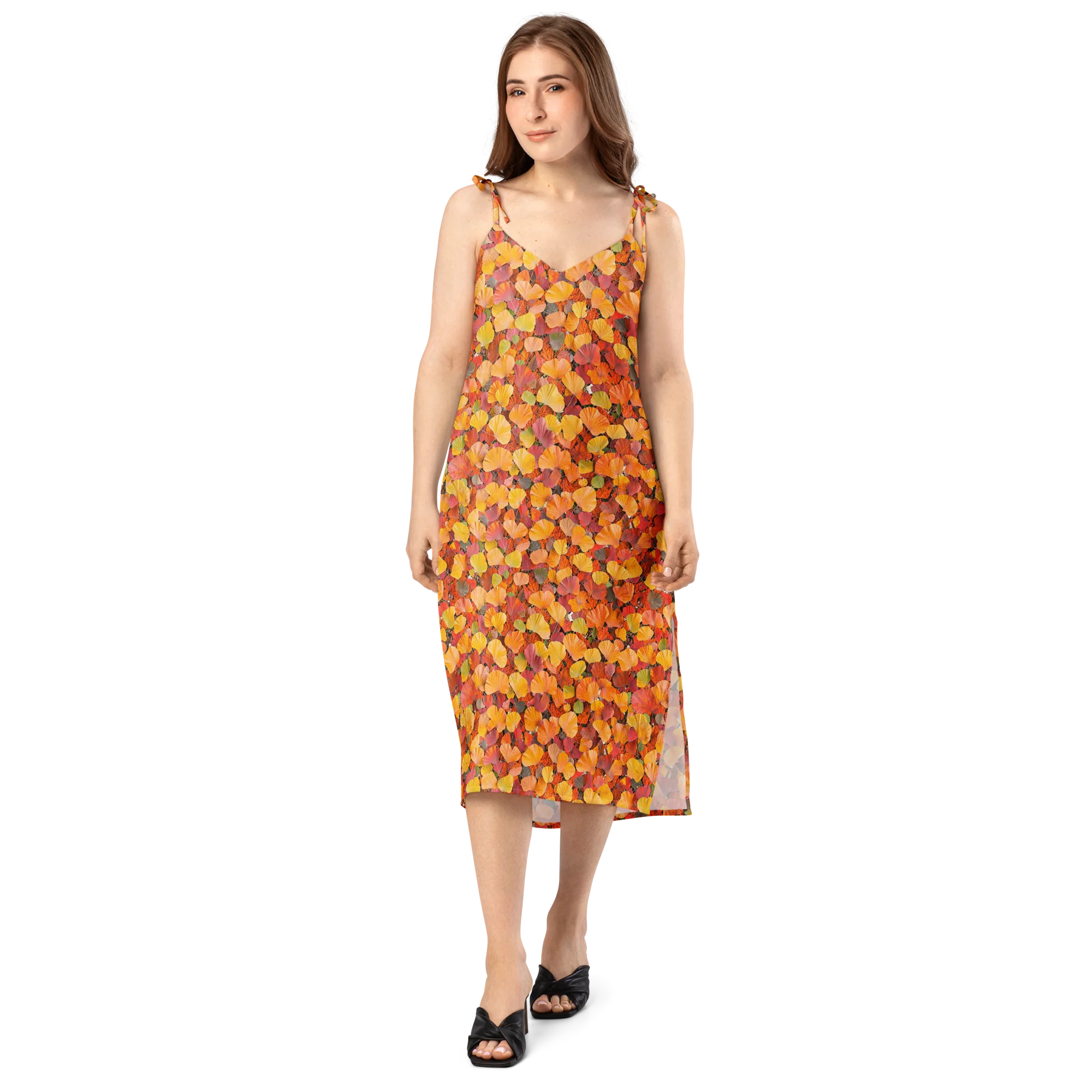 Ember Ginkgo on Slip Dress — Front