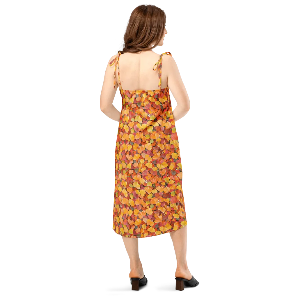 Ember Ginkgo on Slip Dress — Back
