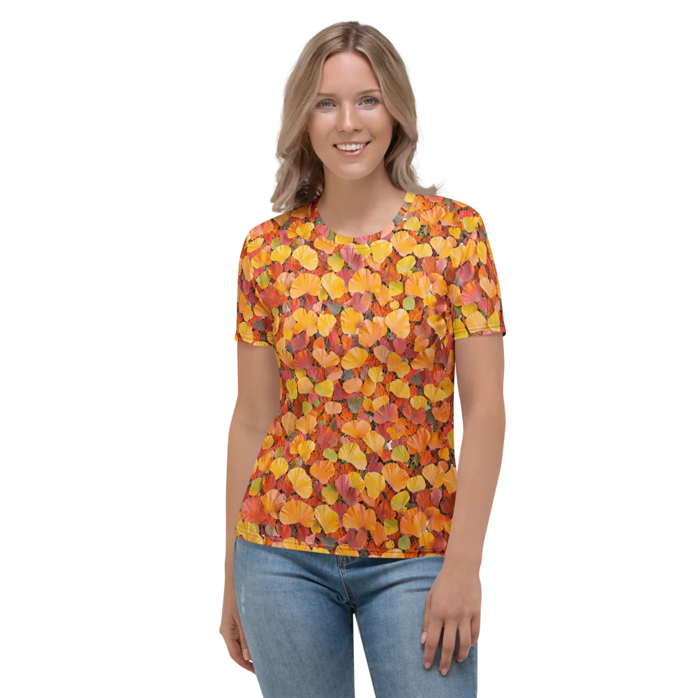 Ember Ginkgo on Women's Crew Neck T-Shirt — Front