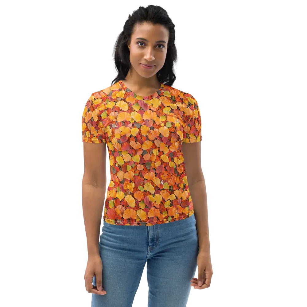Ember Ginkgo on Women's Crew Neck T-Shirt — Front