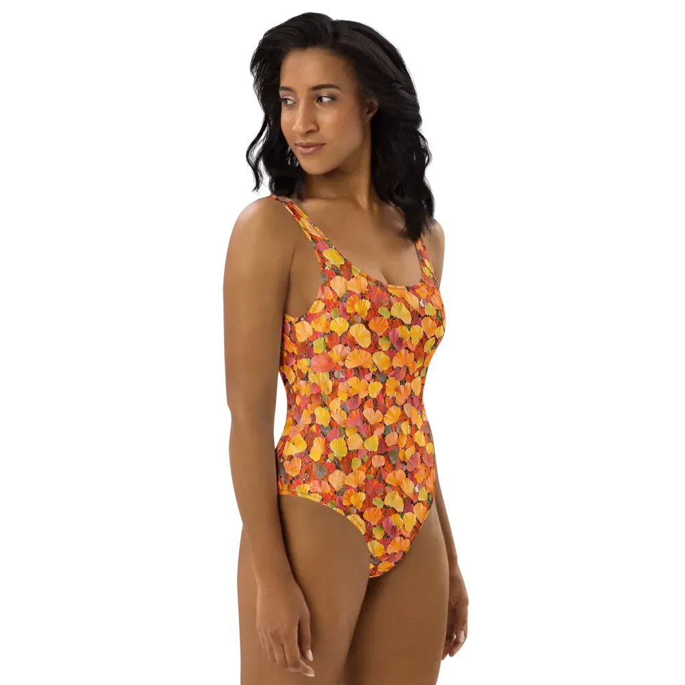 Ember Ginkgo on One-Piece Swimsuit — Right