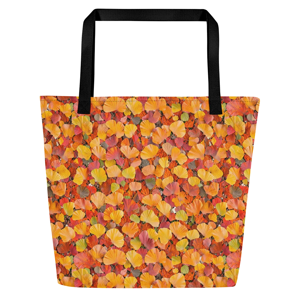 Ember Ginkgo on Large Tote Bag W/ Pocket — Front