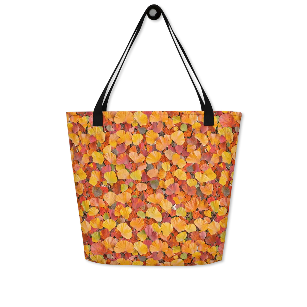 Ember Ginkgo on Large Tote Bag W/ Pocket — Front