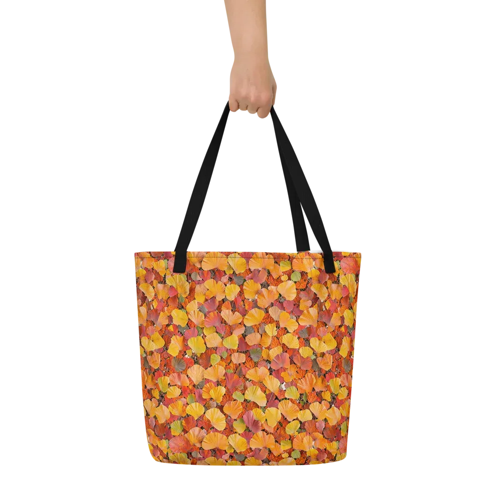 Ember Ginkgo on Large Tote Bag W/ Pocket — Front