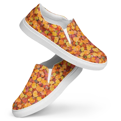 Ember Ginkgo on a Women's Slip-On Canvas Shoes