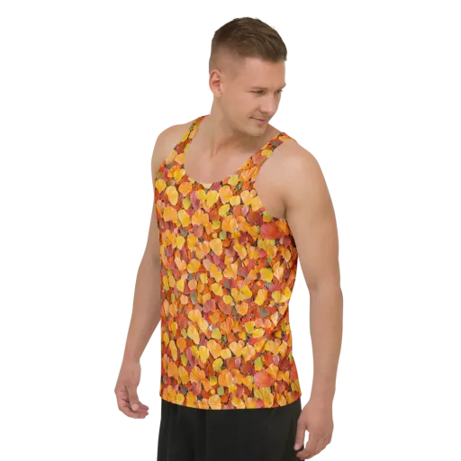 Ember Ginkgo on a Men's Tank Top