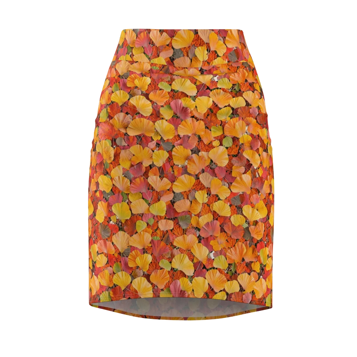 Ember Ginkgo on Pencil Skirt — Front