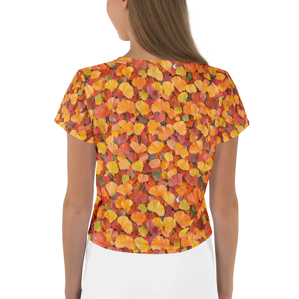 Ember Ginkgo on Crop Tee — Back
