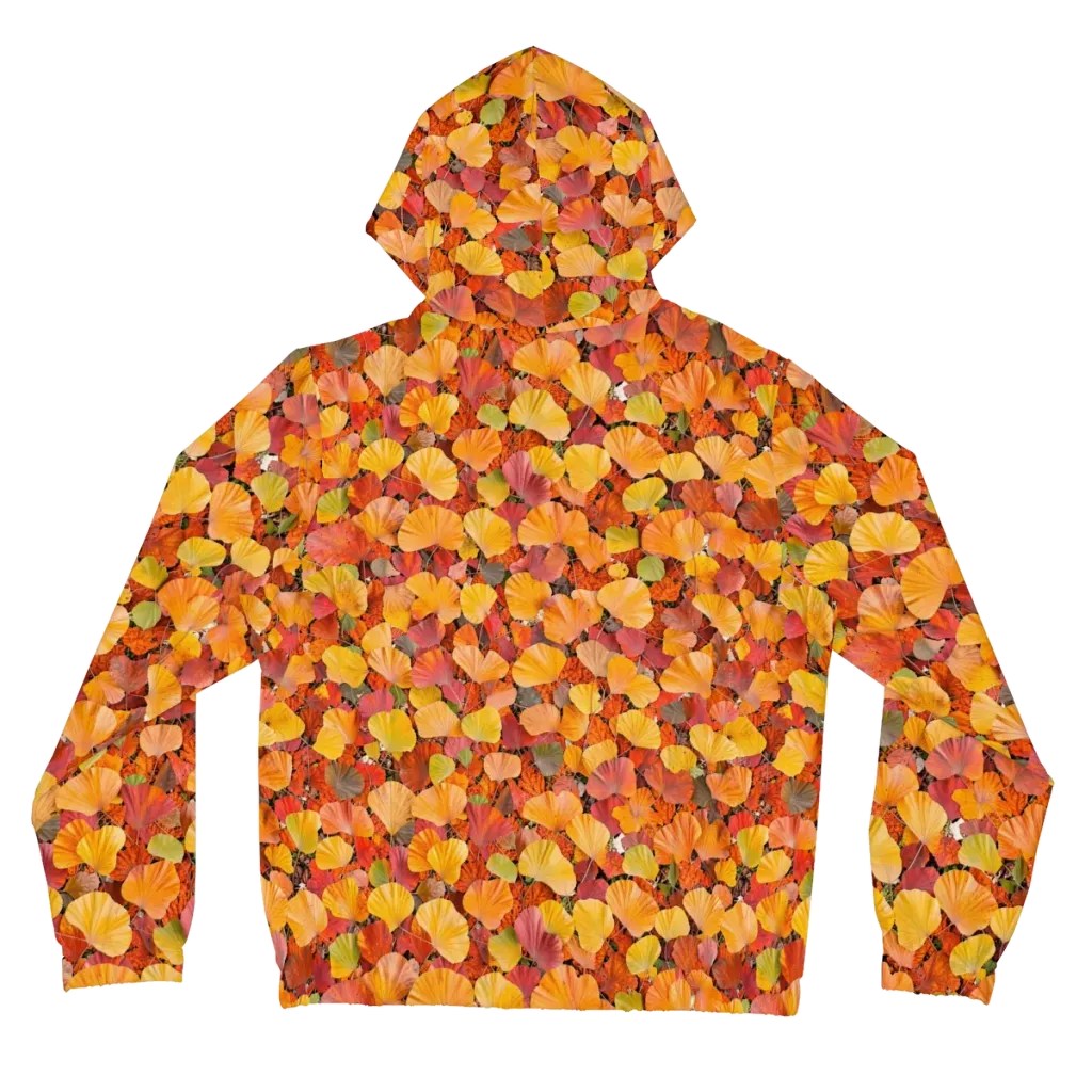 Ember Ginkgo on Women's Full-Zip Hoodie — Back